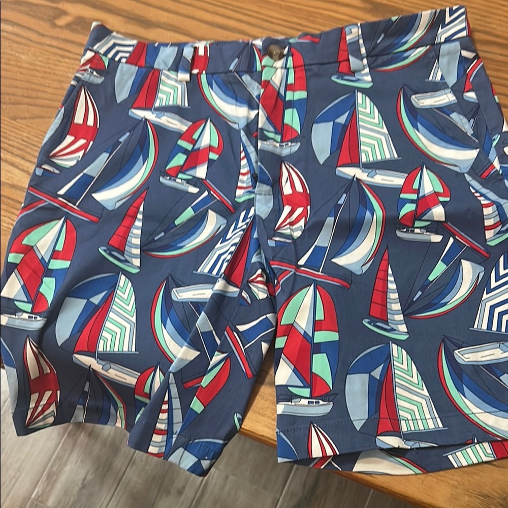 Vineyard Vines Blue and Red Board Shorts Nautical Style
